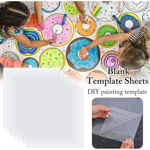 30 Tablets / Pack Blank Template Material 12*12IN PET Transparent 0.1MM Super Thick Light Weight DIY Template Sheets