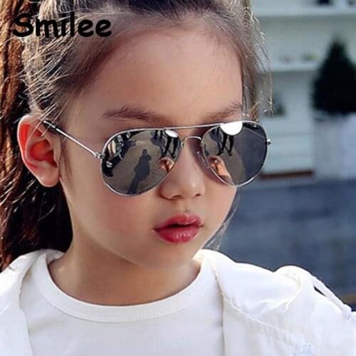 Pilot Classic Sunglasses Girls Colorful Mirror Children Glasses Metal Frame Kids Travel Shopping Eyeglasses UV400 Vintage Shades
