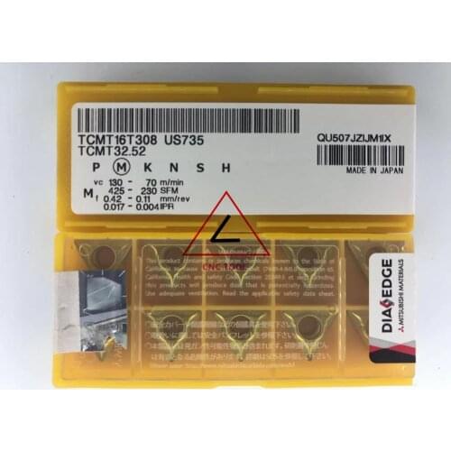 TCMT 16T308 US735 10pcs original Mitsubishi turning insert DIAEDGE