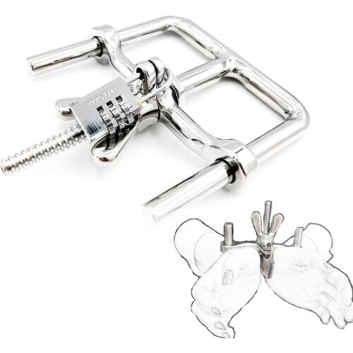 Heavy stainless steel Password lock sex handcuffs adjustable slave bondage adult games bdsm adults sex toys sex tools for sale