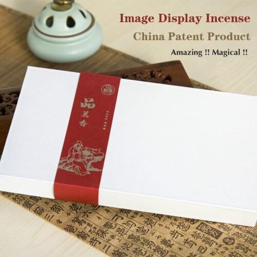 Amazing image display incense.The ash does not fall down,but display images on it.6 typical scents & a ceramic incense holder