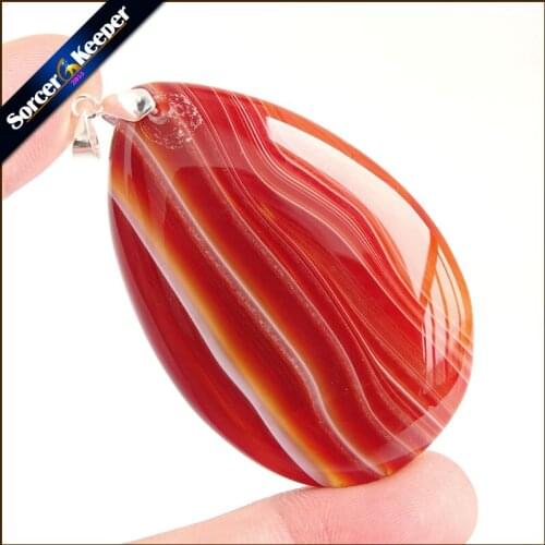 AA+ High Quality Pendentif Real Natural Red Botswana Agates Stone Pendant Chains Necklace For Women Jewelry Making US609