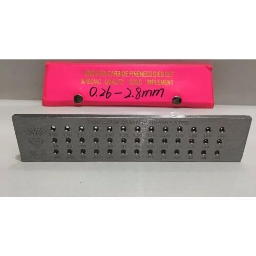 Jewelry diy making Tools Round Shape Tungsten Carbide Drawplate Hole Size 0.26-2.80mm