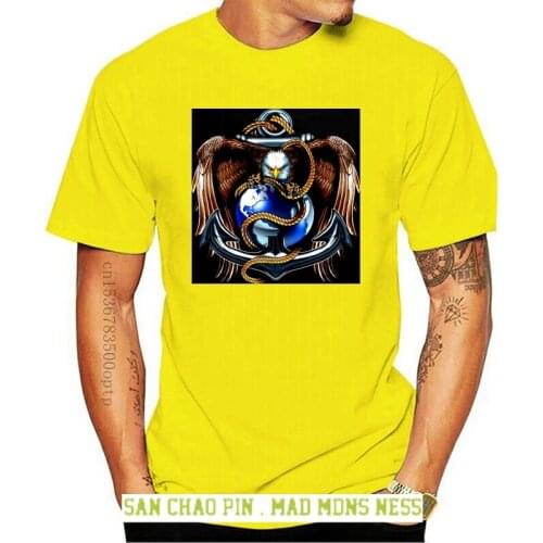 Funny Clothing Casual Short Sleeve Eagle, Globe & Anchor Tee Shirt