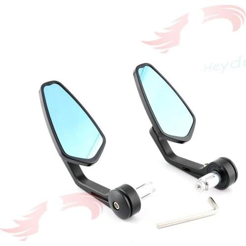 1Pair Universal Motorcycle Mirrors Rear View Handle Bar End Rearview Side Mirrors For Yamaha FZ1 FZ6 FZ6R FZ8 FZ09 FZ10 XJR1300