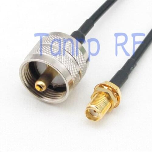 10pcs 8in 8'' UHF male PL259 to SMA female jack RF connector adapter 20CM Pigtail coaxial jumper cable RG174 extension cord