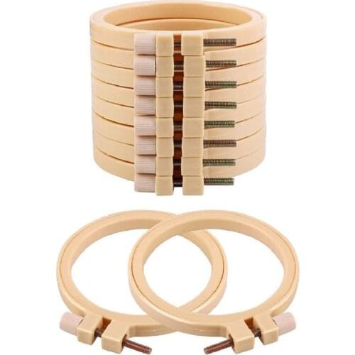 10Pcs 8.5cm Plastic Embroidery Hoop Mini Hoop Cross Stitch Hoop Embroidery Frame DIY Needlecraft Cross Stitch Machine Round Loop
