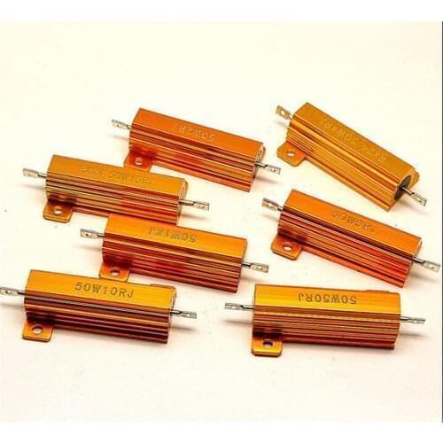 5pcs 50W Watt Power Metal Shell Wirewound Resistor 6 Ω ~ 56 Ω ohm Class J ±5