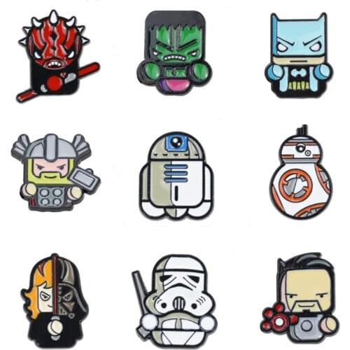 Anime Badges Lapel Pins Cartoons Enamel Brooches For Backpack Womens Hijab Pins Metal Decorative Badges Cute Vintage Brooches