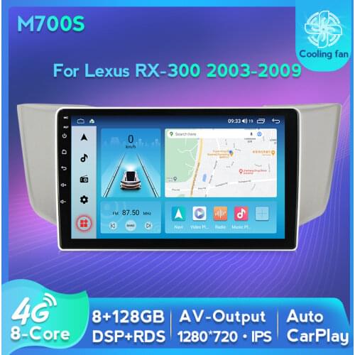 IPS 1280*720 Android 11 Car Audio Intelligent Carplay For Lexus RX-300 2003-2009 DSP 8-Core GPS Navigation 6+128GB No 2Din DVD
