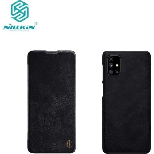 For Samsung Galaxy M51 phone case Nillkin vintage Qin flip cover PU Leather Case PC plastic back case for Galaxy M51