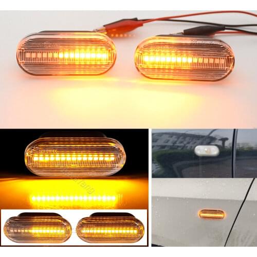 For VW Golf 3 4 Passat 3BG Polo Bora Vento Skoda SEAT Ford Dynamic Blinker Side Marker Sequential Led Turn Signal Light