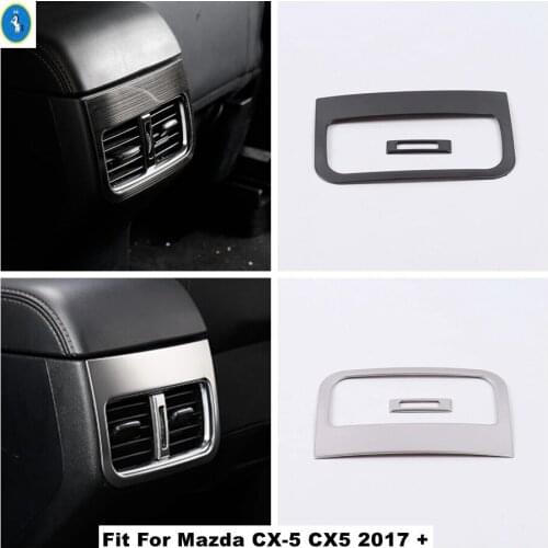 Interior Accessories Armrest Rear Air Conditon Vent Cover Trim AC Outlet Panel Decoration Frame For Mazda CX-5 CX5 2017 - 2021