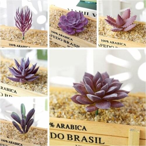 Artificial Plastic Succulent Plants Creative DIY Flower Arrangement Accessories Simulation Succulent Flower Head Home Decoration