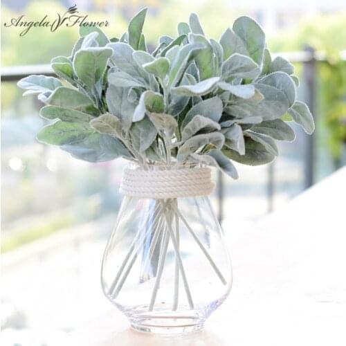 Artificial Rabbit ear plants branch silk flore fall leaves home Christmas garden decor wedding Flower DIY arrangment garland