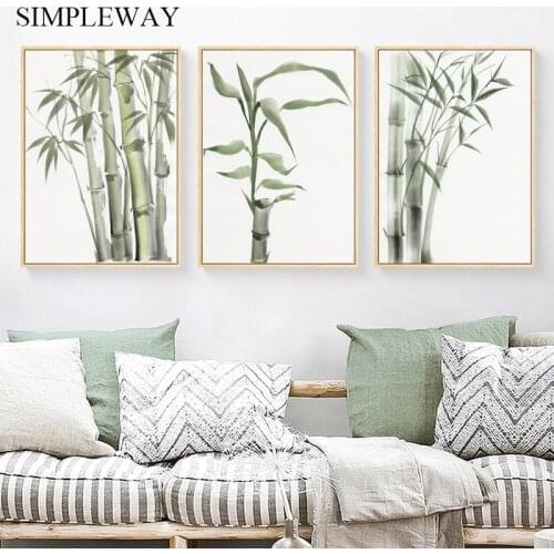 Chinese Style Watercolor Bamboo Wall Poster Zen Modern Canvas Art Print Painting Contemporary Home Office Decoration Picture