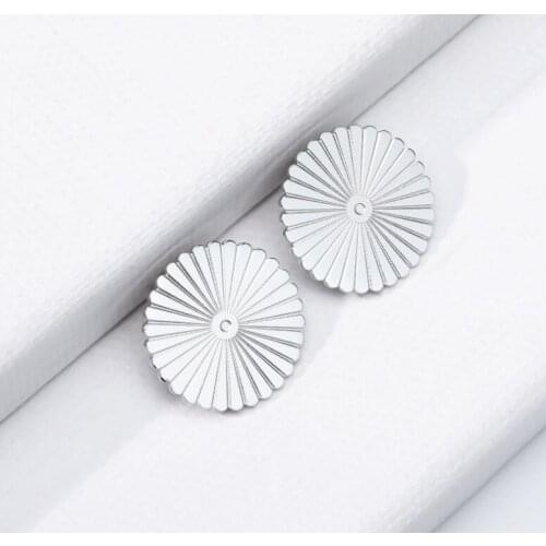 Round Sun Design Earring Studs Elegant Fashion Women Jewelry Earring Girl Gifts LKDXEH