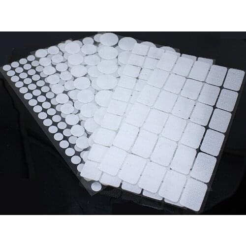 10/15/20/25/20*28Mm 100 Pairs Self Adhesive Tape Tying Tape Hook And Loop Magic nylon Flex Stickers With Glue DIY Accessories