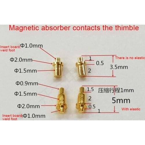 Magnetic Charging Rechargeable Thimble 2 * 3.5 Probe Test Pin Charging Pin Antenna Pin Magnetic Charging Probe 2 * 5