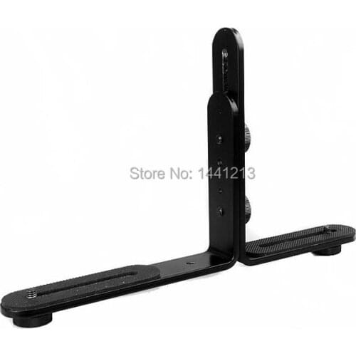 Metal L-Shape Flash Bracket Flashlight Camera Holder Mount Speedlite DSLR SLR 2p
