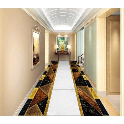 Marble tile geometric parquet floor custom floor wallpaper 3d for living room