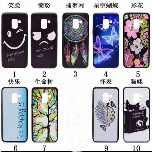 50pcs/lot Flower Wind chime Butterfly design Soft TPU case for Samsung S8 S9 Plus S9 J330 J530 J730 A5 2018 A8 2018