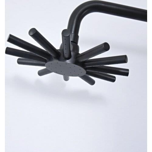 Bathroom Accessory 8 Inch Black Oil Rubbed Brass Water Saving Star Shape Top Rain Shower Head Bathroom Fitting ash245