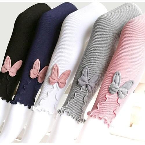 New Leggings for Girls Kids Spring Autumnm Cotton flower Leggins Children Skinny Clothing Trouser Pants Cute Leginsy Getry