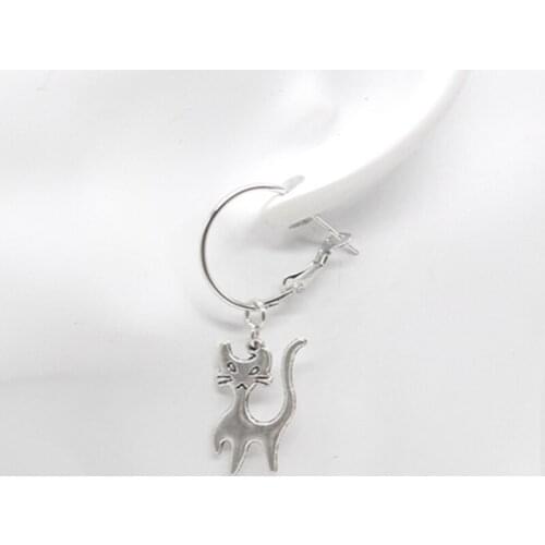 New Animal Fashion Cat Earrings Round Earrings Charm Jewelry Ladies Earrings Gifts