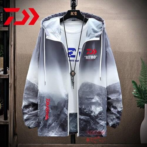 DAIWA Fishing Clothes Men Waterproof Breathable Fishing Shirt Jacket Anti-UV Quickdrying Sunscreen Long-sleeve Fishing Jacket