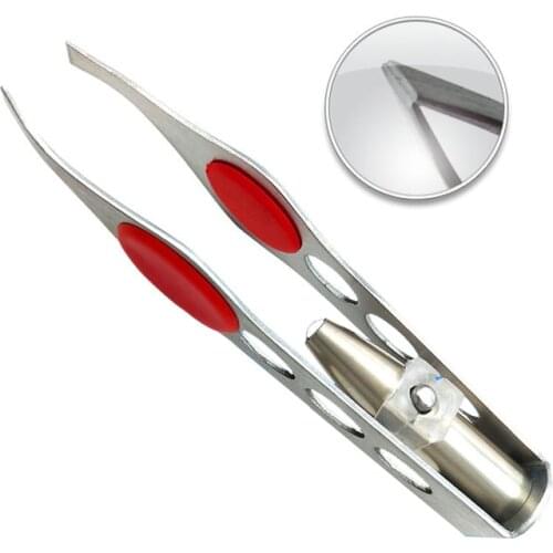 Make Up Tools LED Light Eyelash Eyebrow Hair Removal Tweezer Face Hair Remover Stainless Steel Eyebrow Tweezers