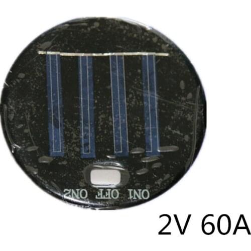 Polycrystalline silicon/Poly Solar Panel Round 77MM 2V 60A 0.12W with Switch Hole solar glue board