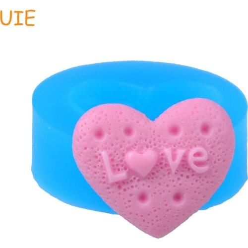 QYL008U 21.5mm LOVE Heart Flexible Silicone Mold - for Cupcake Topper, Fondant, Cookie Biscuit, Resin Jewelry, Chocolate, Icing