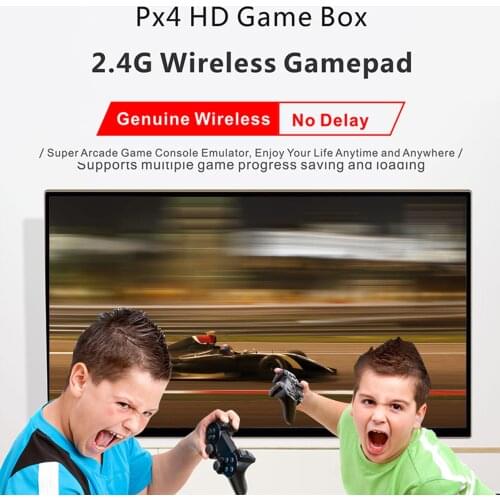 PX4 Retro Game Console 3500 Games HD Emulator Game Box 2.4G Wireless Gamepad Dual Joystick Dual Players Support HD/AV Out Toys