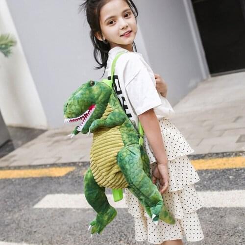 5 Styles High Capacity Dinosaur Plush Backpacks for Adult Cartoon Crocodile Backpack Plush Women Bag Gift for Girls Animals Soft
