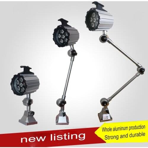 LED 7W/18W Long Arm Waterproof Oil-Proof Dustproof CNC Machine Tool Lamp 24V/220V Milling/Lathe/Spark Machine Lamp ForIndustrial