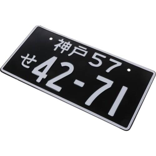 Universal Car Numbers Japanese License Plate Aluminum Tag Racing Motorcycle Wholesale