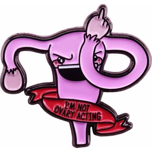 I'm Not Performing Ovarian Feminist Brooch Lively Uterus Equal Rights Fighting Women Gift