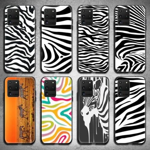 Zebra print clip art Phone Case For Samsung Galaxy S21 Plus Ultra S20 FE M11 S8 S9 plus S10 5G lite 2020
