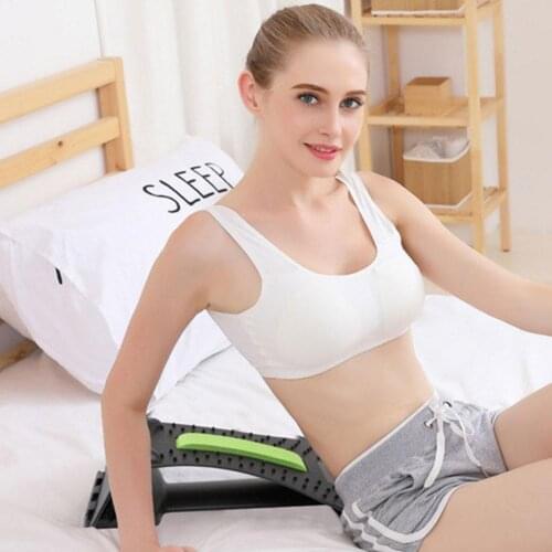 1Pc Back Stretch Equipment Massager Stretcher Fitness Relief Relaxation Dropshipping Support Pain Lumbar Spine M6W2