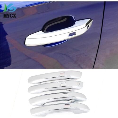 ABS Matter Silver for Audi Q5 L Q5L 2018 2019 Exterior Door Side Handle Molding Trim Frame Cover Car Accessories Auto Styling