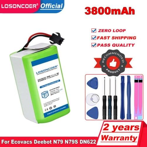 3800mAh Battery For Conga Excellence 990 Ecovacs Deebot N79 N79S DN622 Eufy Robovac 11 11S 12 15C 15S 35C RoboVac 30 Etc