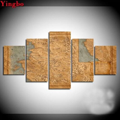 Full Drill Square round Diamond Painting World Map 5 Pie ces Diamond Embroidery Cross Stitch Rhinestone Painting Mosaic Kit