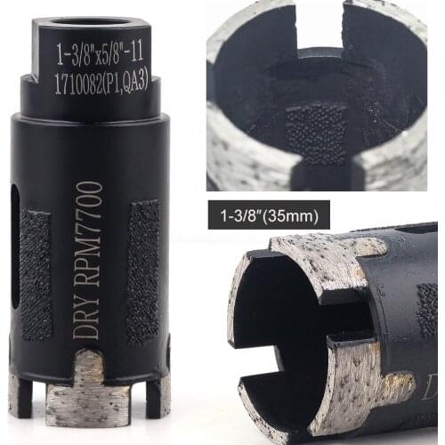 DC-CBZL02 1-3/8 inch 35mm vacuum brazed dry diamond core drill bit for dry drilling and grinding stone