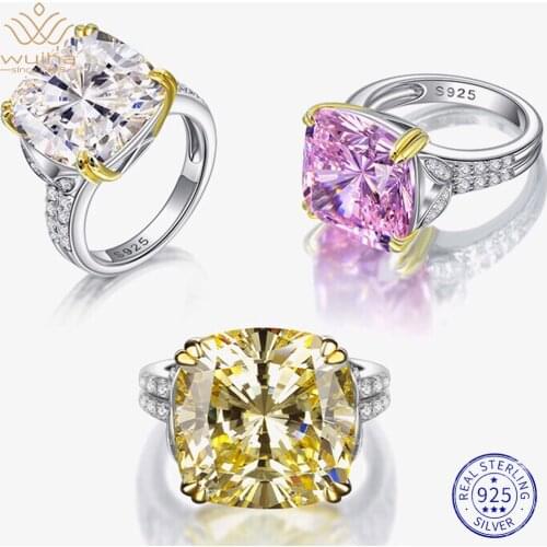 WUIHA Creative 925 Solid Sterling Silver Peridot Gemstone Wedding Engagement Cocktail Plant Rings Vintage Fine Jewelry Wholesale