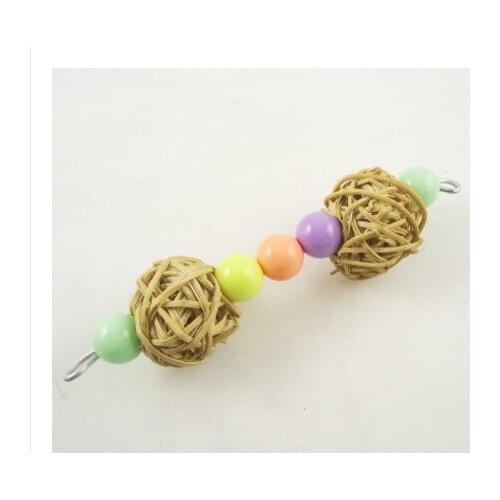 Pet birds pure natural cane chew toy parrot 12cm