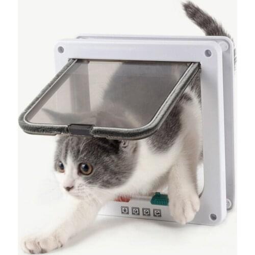 Cat Door for Dog Gatera Flap Locking Security Lock Flap Gate Door for Cat In The Door Cat Flap Door for Kitten Puppy Dog Gate