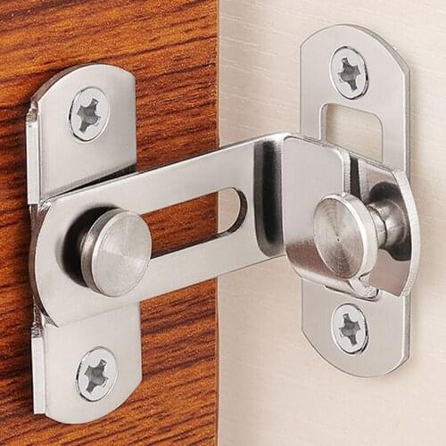 90 Degree Hasp Latches Stainless Steel Sliding Door Chain Locks Security Tools Hardware For Window Cabinet Hotel Home