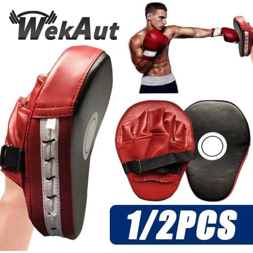 Curved Boxing Muay Thai Hand Target Sanda Training Thickened Earthquake-resistant Curved Baffle PU Leather 5-finger Hand Target