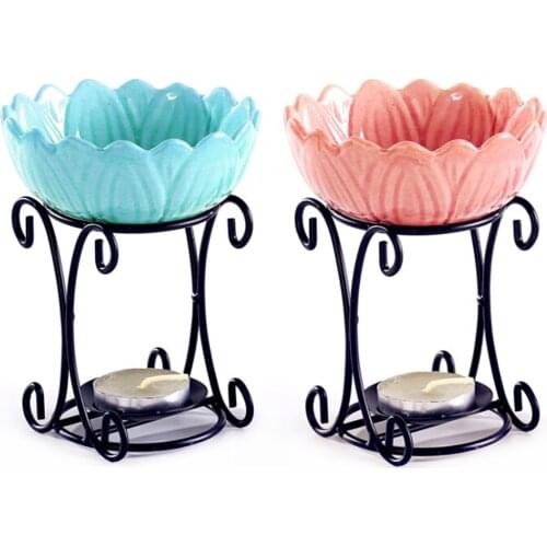 Creative Ceramic Aroma Essential Oil Lamp Hollowing Candle Furnace Essential Oil Furnace Incense Burners Home Furnishing Decor